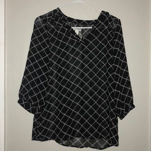 Black and white blouse